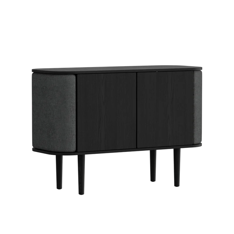 Treasures fa kabinet fekete kerettel 75×109