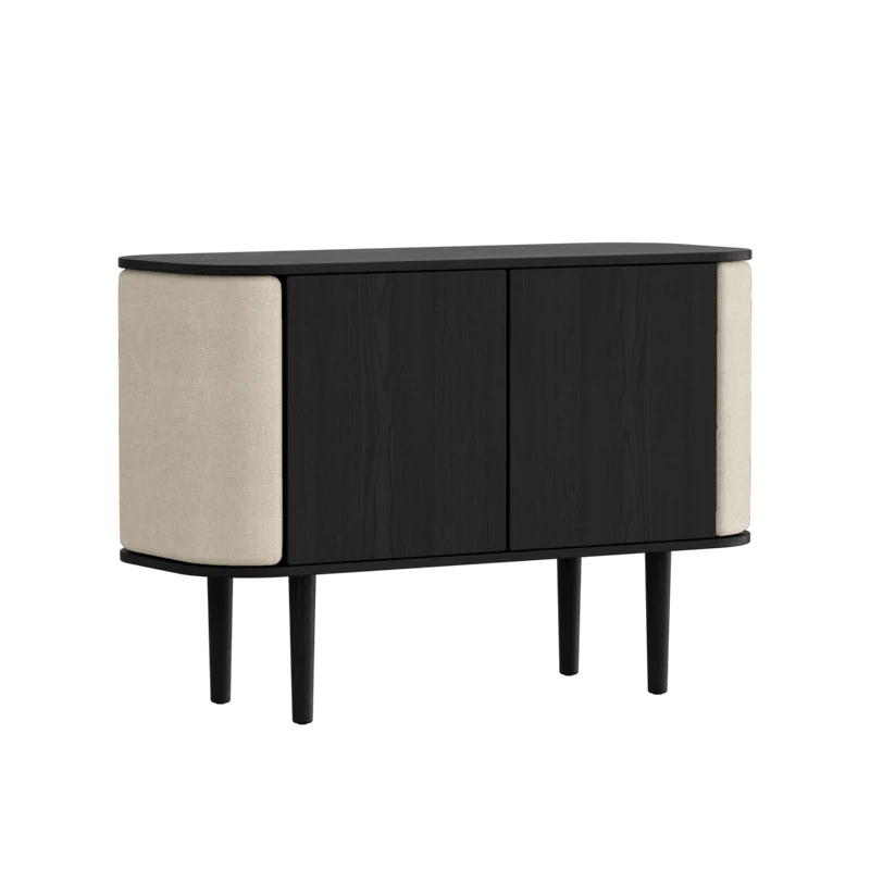 Treasures fa kabinet fekete kerettel 75×109