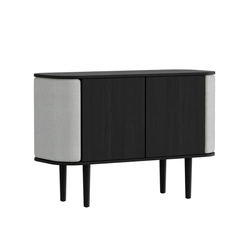 Treasures fa kabinet fekete kerettel 75×109