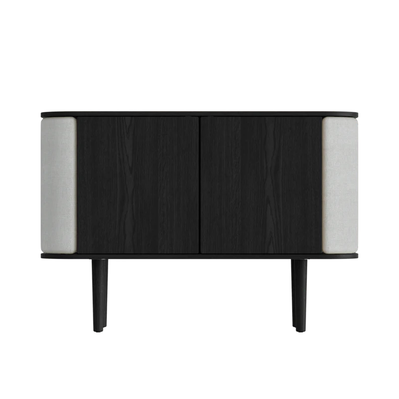 Treasures fa kabinet fekete kerettel 75×109