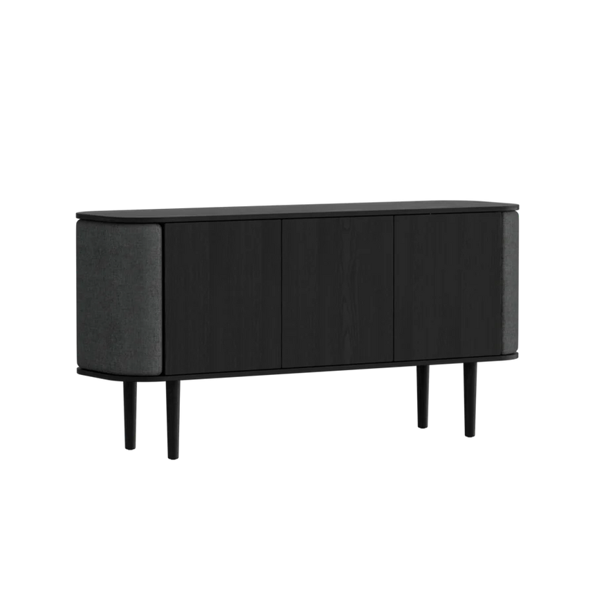 Treasures fa kabinet fekete kerettel 75×150