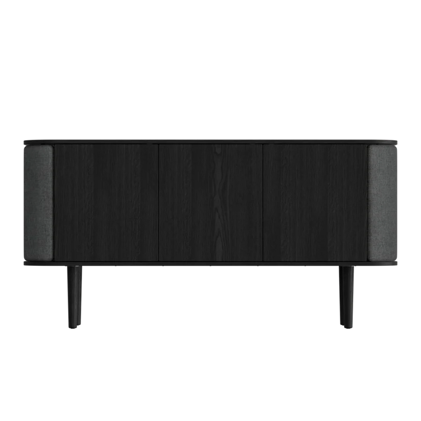 Treasures fa kabinet fekete kerettel 75×150