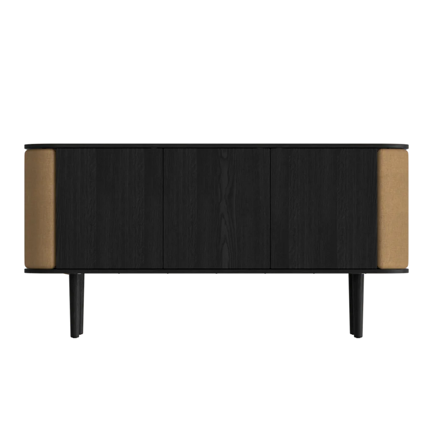 Treasures fa kabinet fekete kerettel 75×150