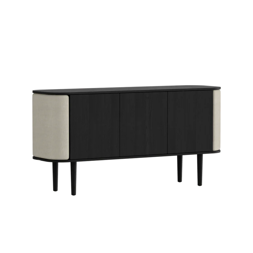 Treasures fa kabinet fekete kerettel 75×150