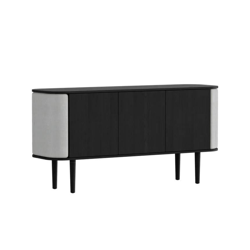 Treasures fa kabinet fekete kerettel 75×150