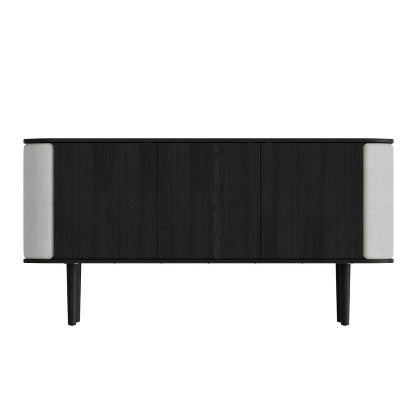 Treasures fa kabinet fekete kerettel 75×150