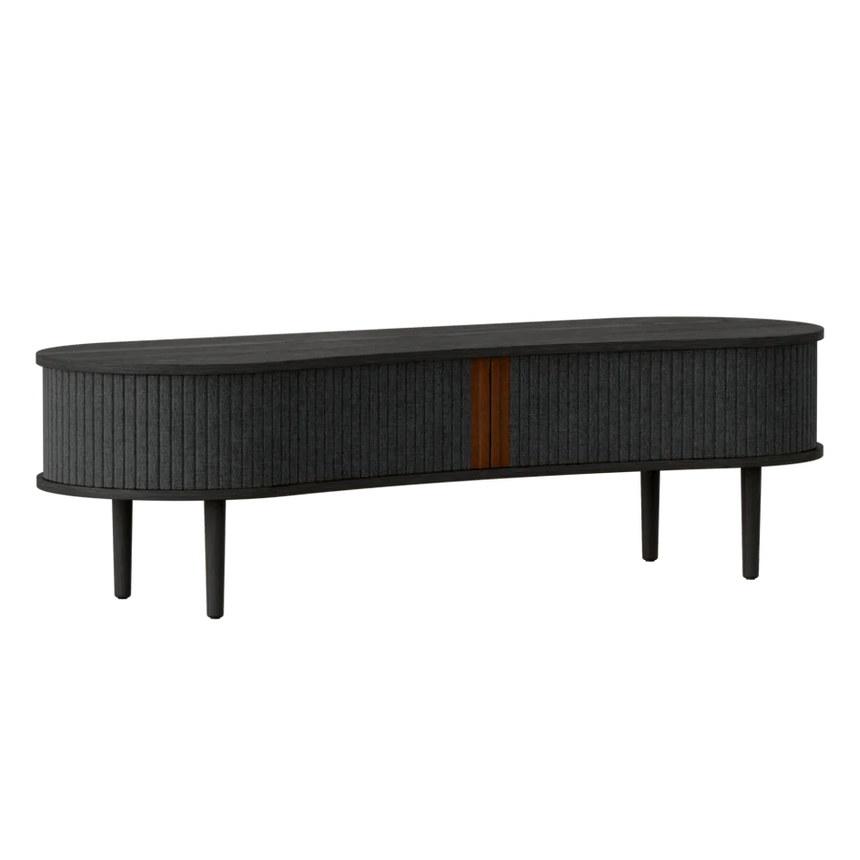 The Conversation Piece fabric armchair with natural frame