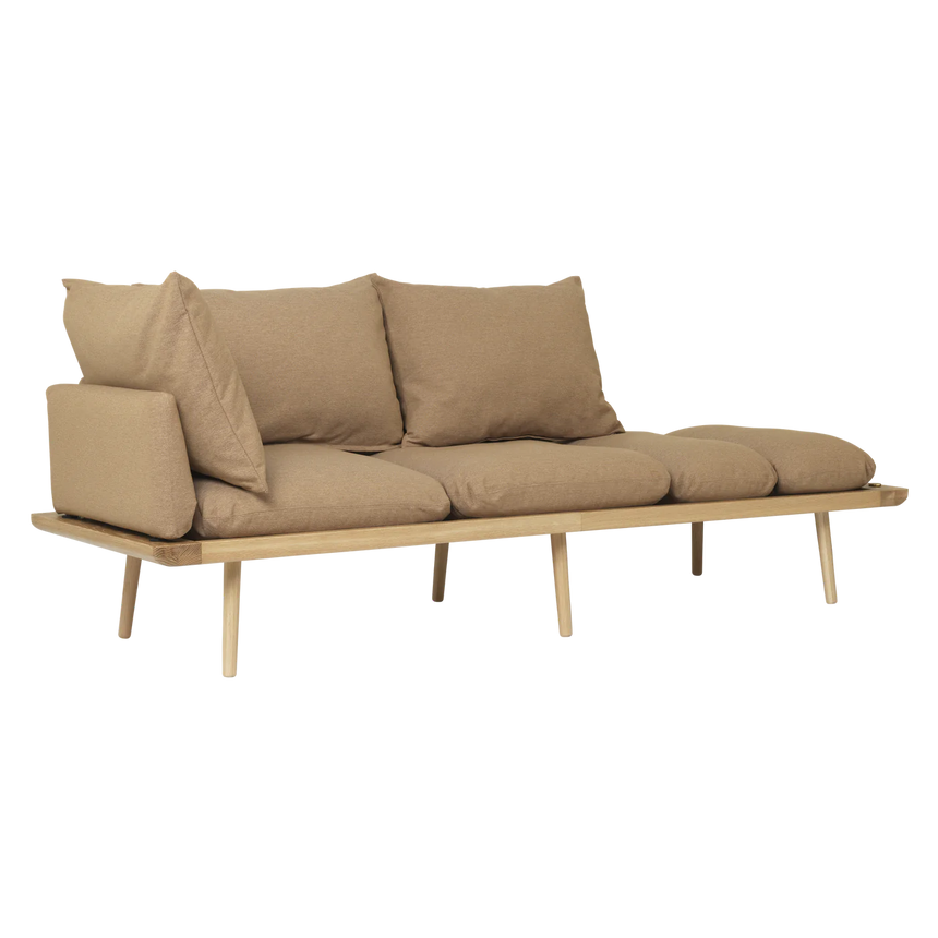 Lounge Around 3 személyes szövet kanapé natúr kerettel