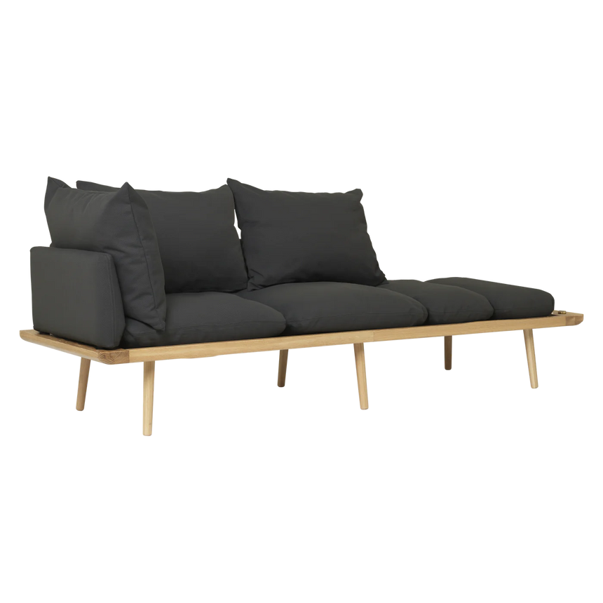 Lounge Around 3 személyes szövet kanapé natúr kerettel