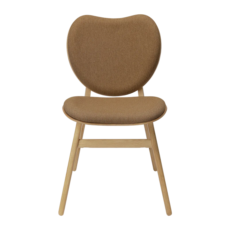 The Conversation Piece fabric armchair with natural frame