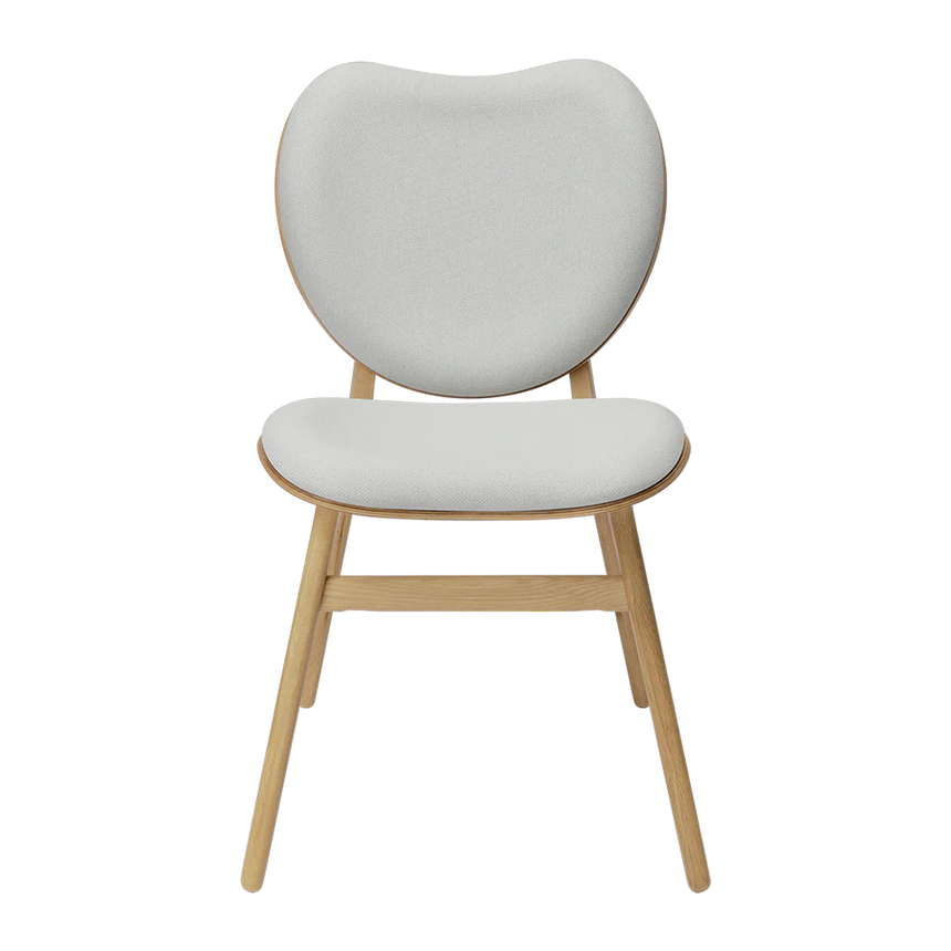 The Conversation Piece fabric armchair with natural frame