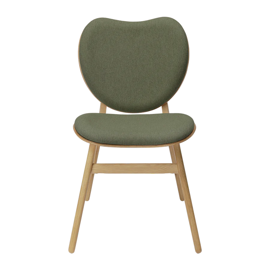 The Conversation Piece fabric armchair with natural frame