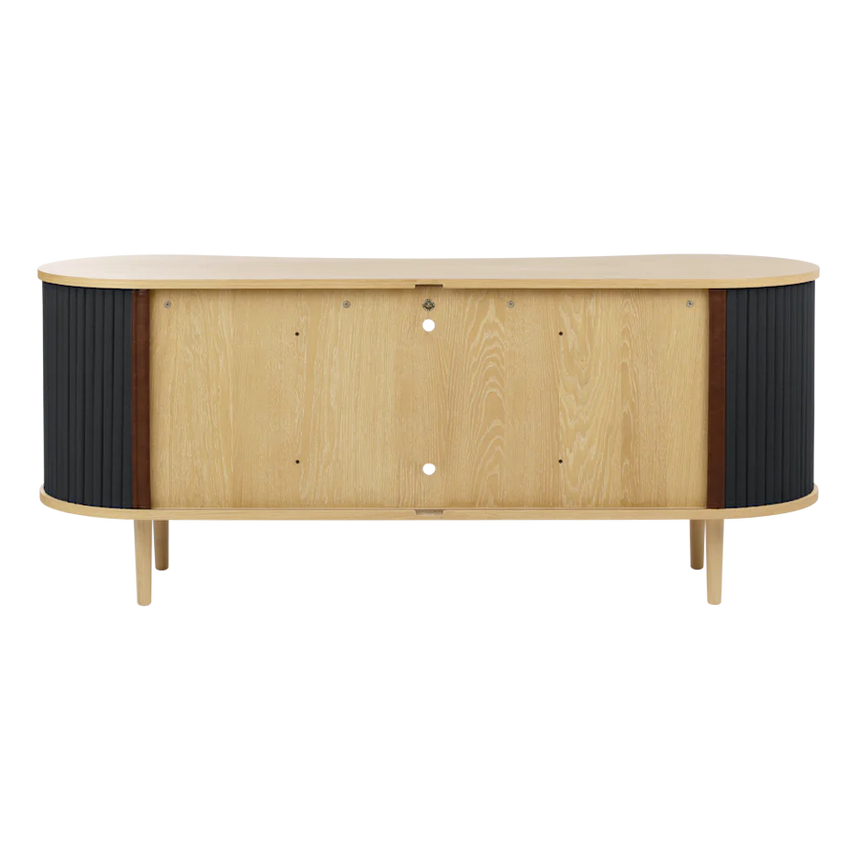 The Conversation Piece fabric armchair with natural frame