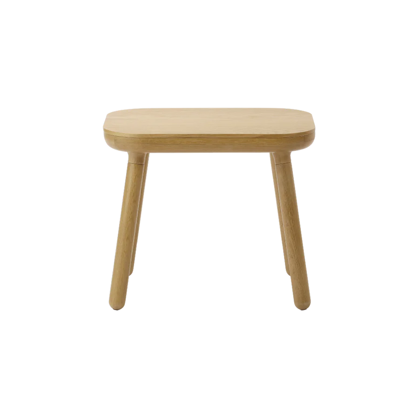 The Conversation Piece fabric armchair with natural frame