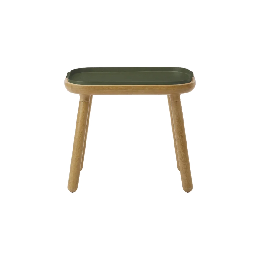 The Conversation Piece fabric armchair with natural frame