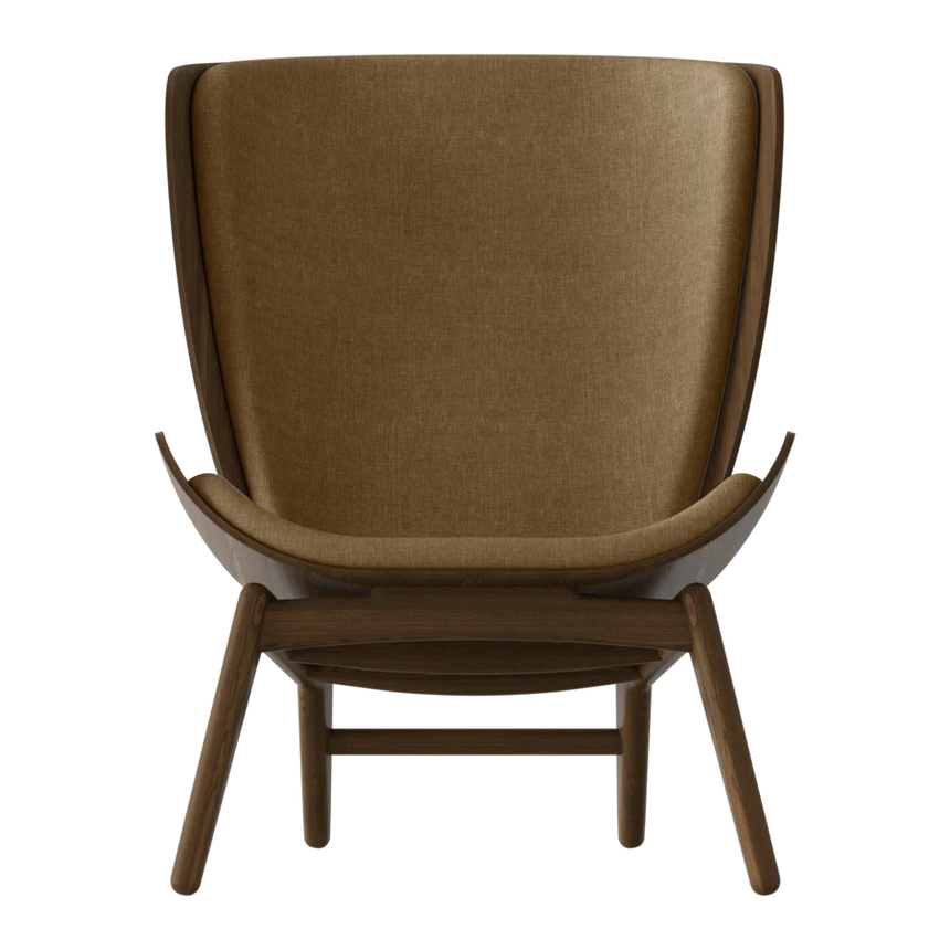 The Reader szövet fotel sötétbarna kerettel