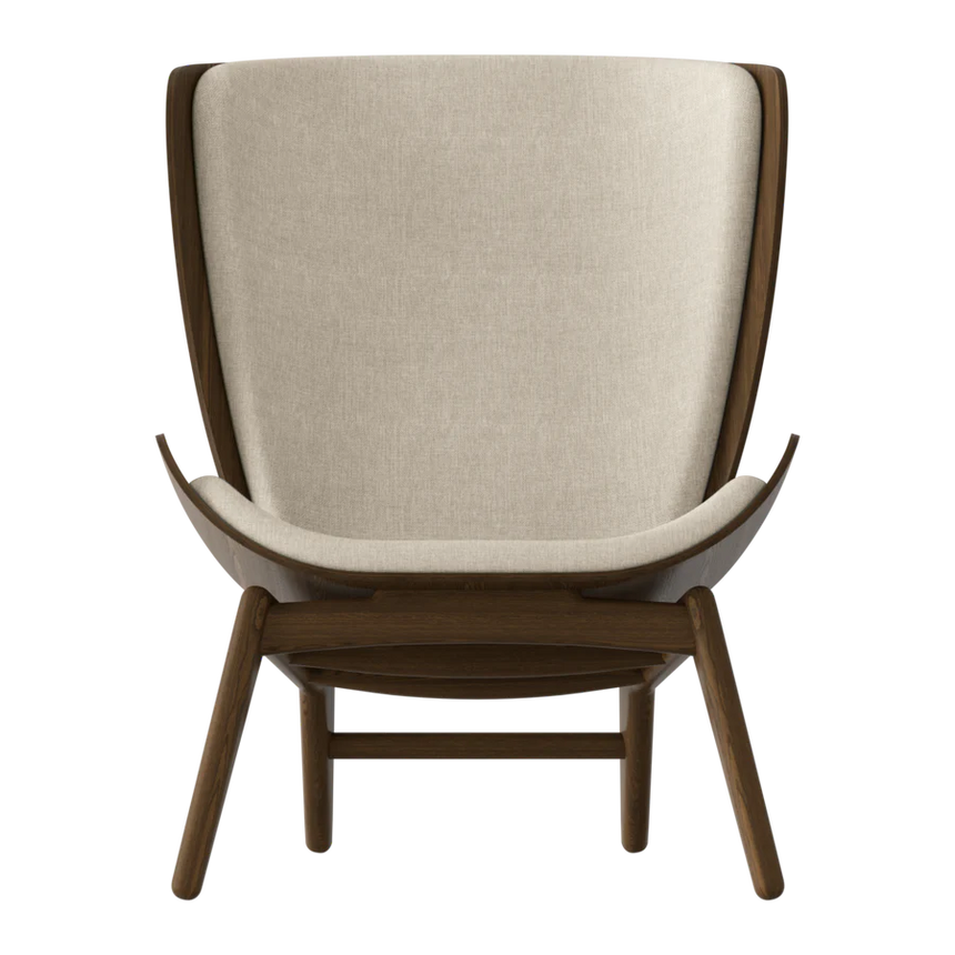 The Reader szövet fotel sötétbarna kerettel