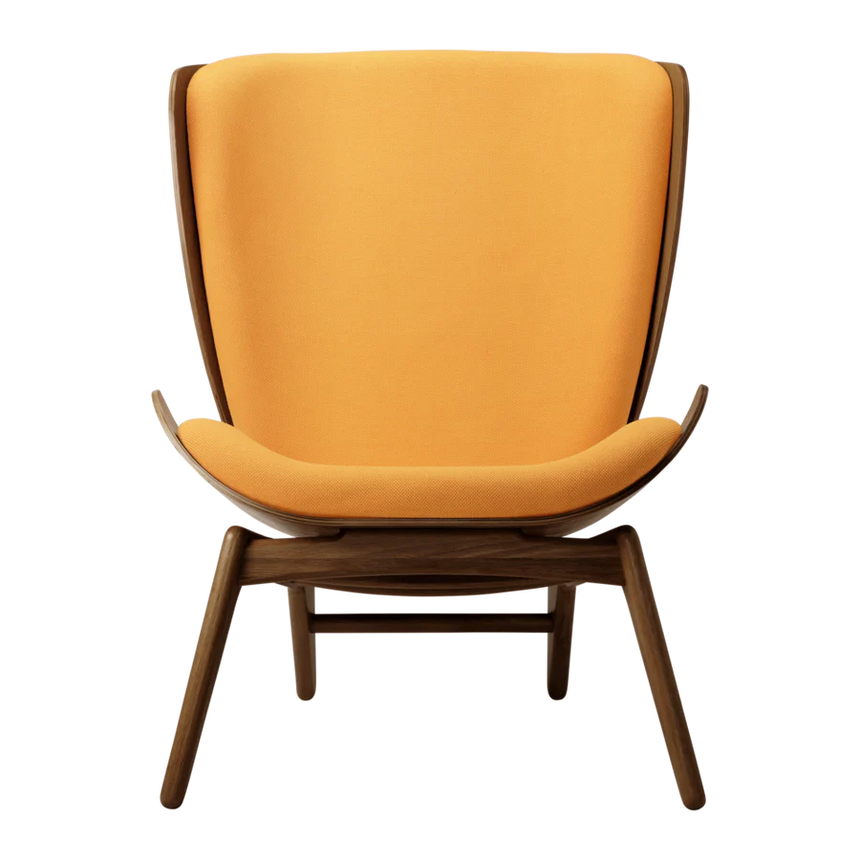 The Reader szövet fotel sötétbarna kerettel