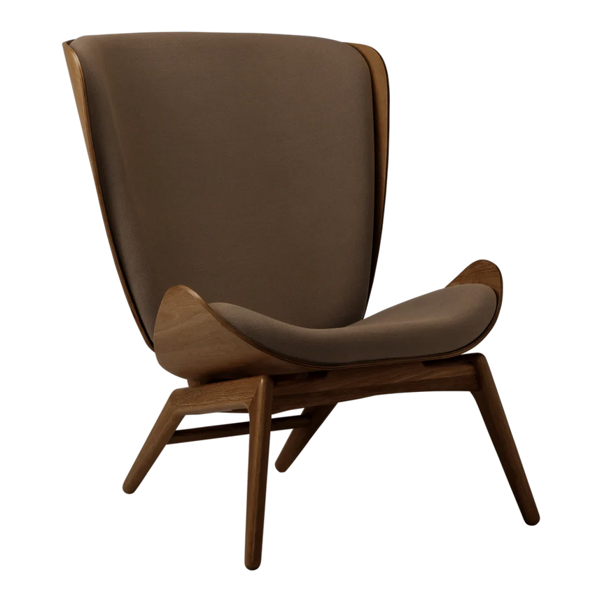 The Reader szövet fotel sötétbarna kerettel