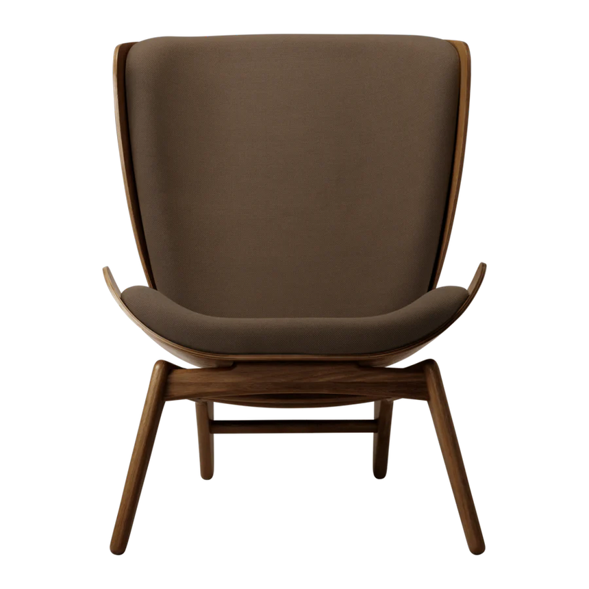 The Reader szövet fotel sötétbarna kerettel