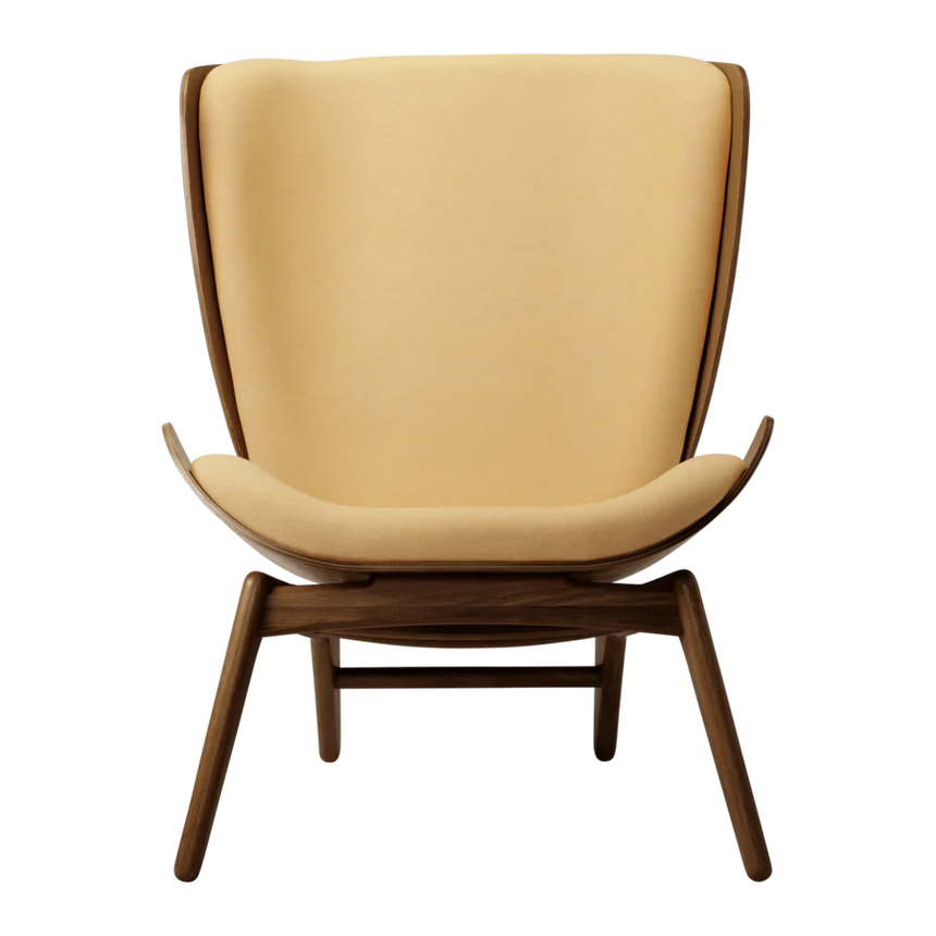 The Reader szövet fotel sötétbarna kerettel