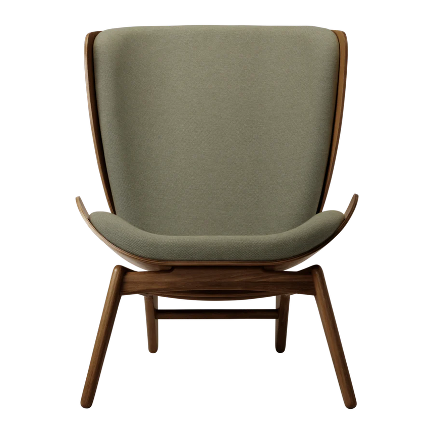 The Reader szövet fotel sötétbarna kerettel