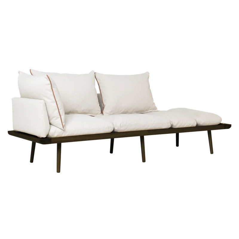 Lounge Around 3 személyes szövet kanapé sötétbarna kerettel