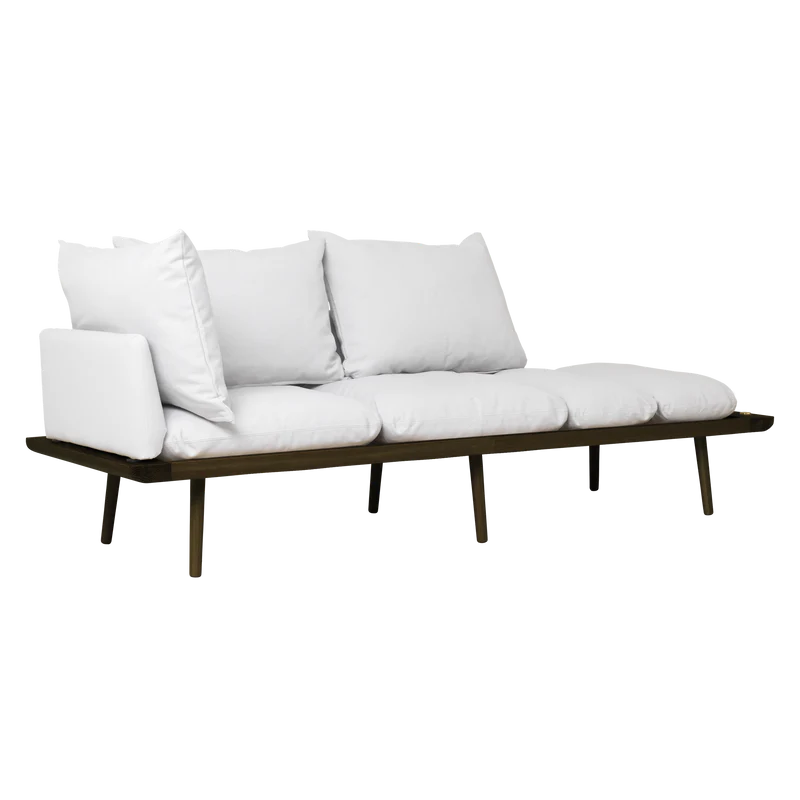 Lounge Around 3 személyes szövet kanapé sötétbarna kerettel