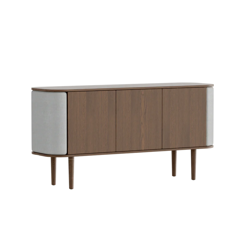 Treasures fa kabinet sötétbarna kerettel 75×150