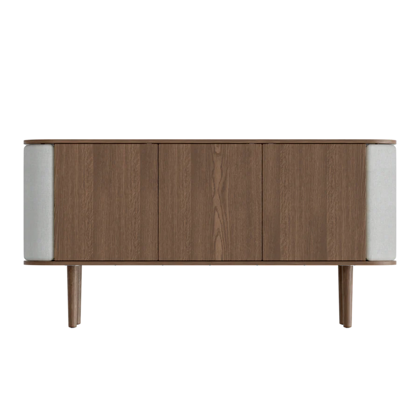 Treasures fa kabinet sötétbarna kerettel 75×150