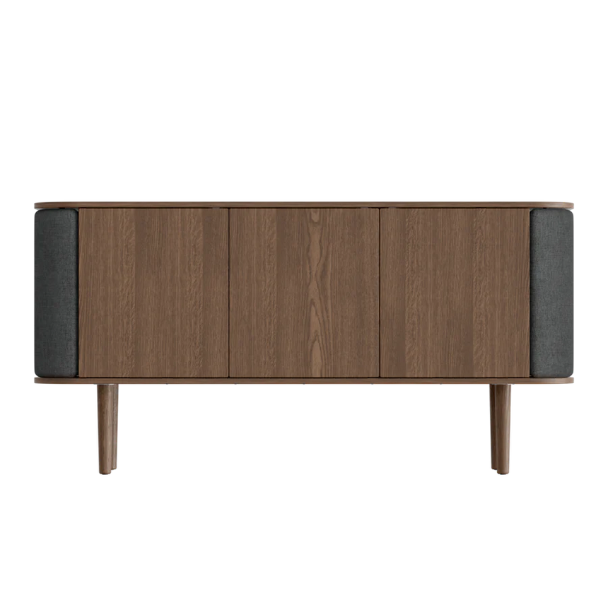 Treasures fa kabinet sötétbarna kerettel 75×150