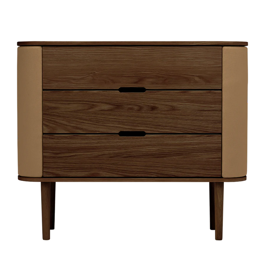 The Conversation Piece fabric armchair with natural frame