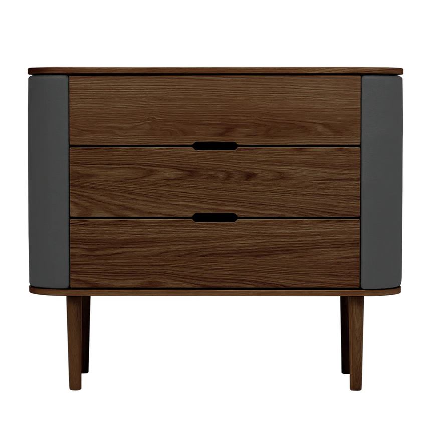 The Conversation Piece fabric armchair with natural frame