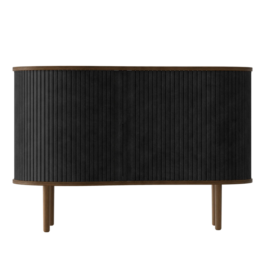 Audacious textilbőr kabinet sötétbarna kerettel 67×100