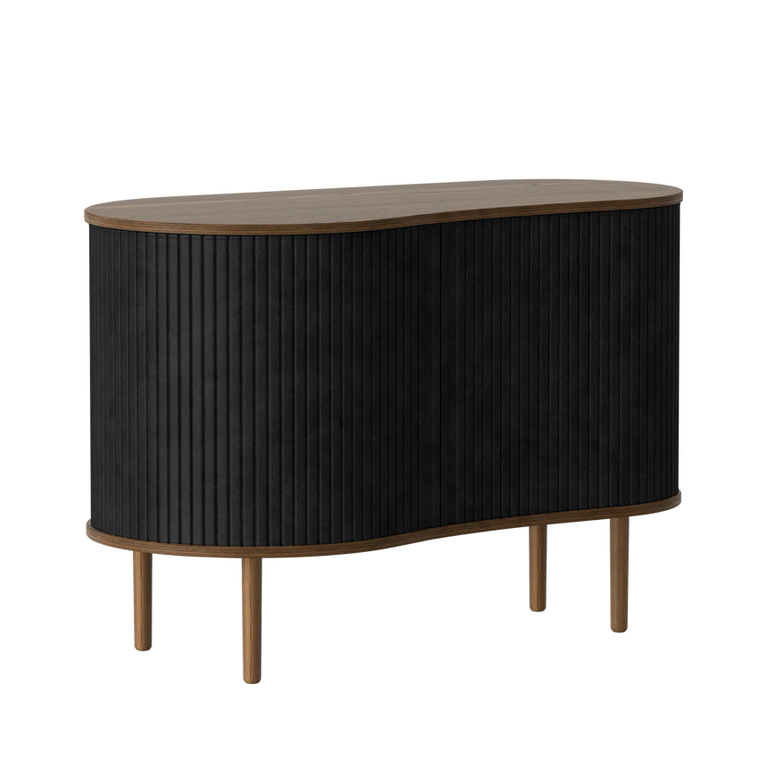 Audacious textilbőr kabinet sötétbarna kerettel 67×100