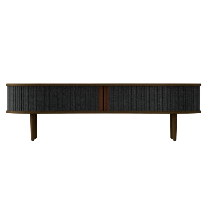 The Conversation Piece fabric armchair with natural frame