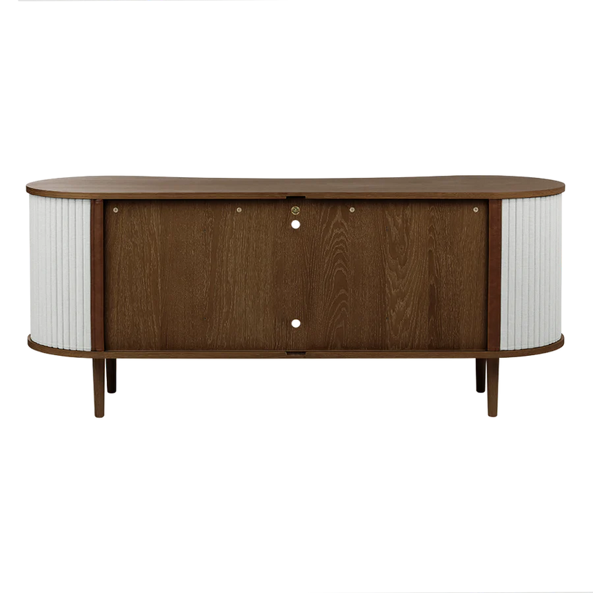 The Conversation Piece fabric armchair with natural frame