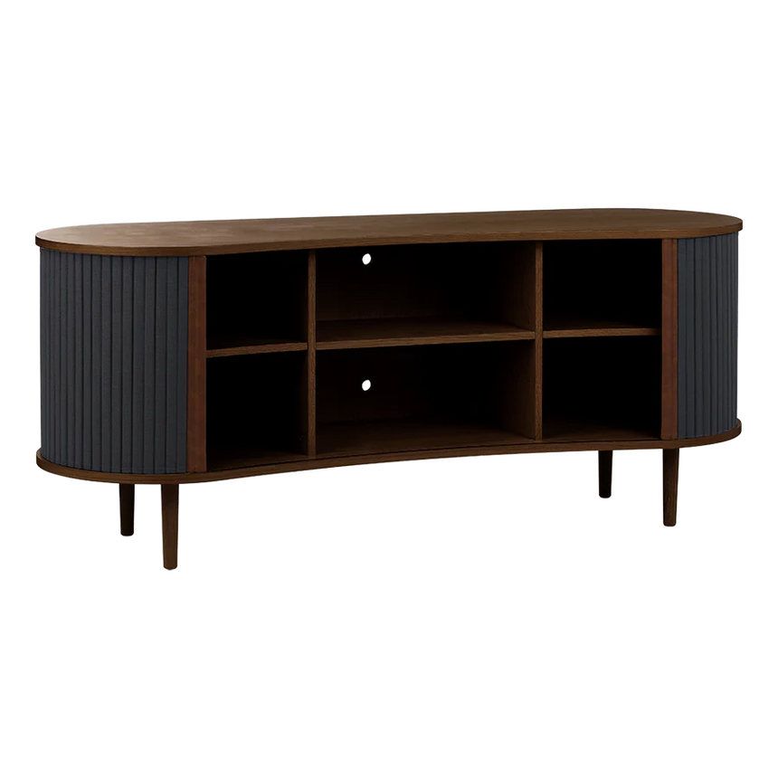 The Conversation Piece fabric armchair with natural frame