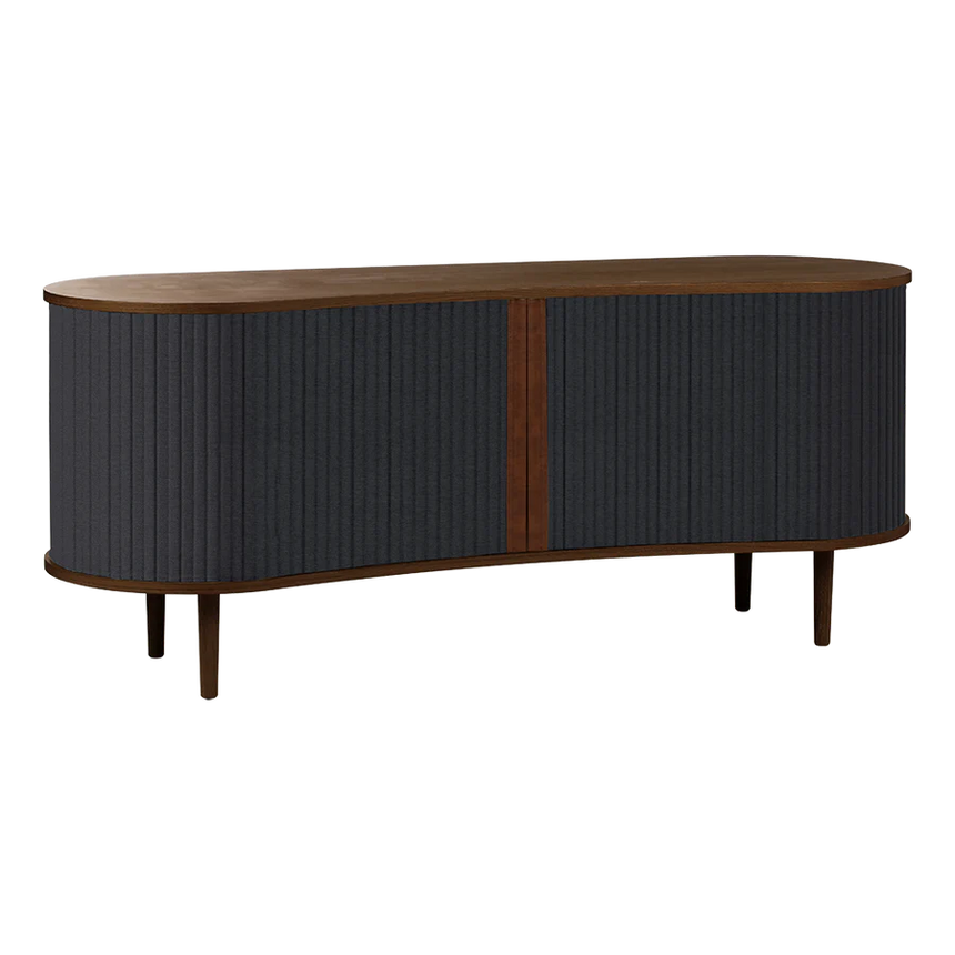 The Conversation Piece fabric armchair with natural frame