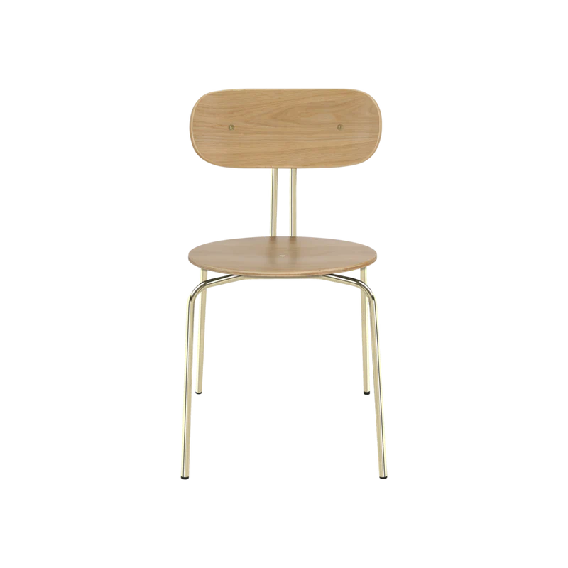 The Conversation Piece fabric armchair with natural frame