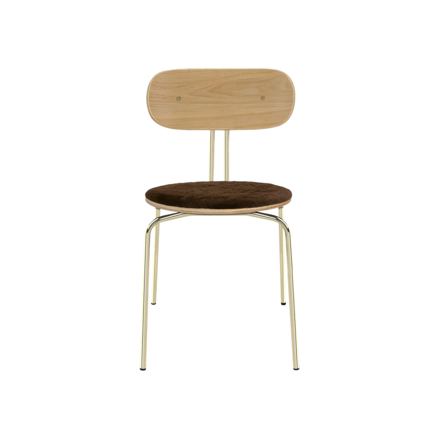 The Conversation Piece fabric armchair with natural frame