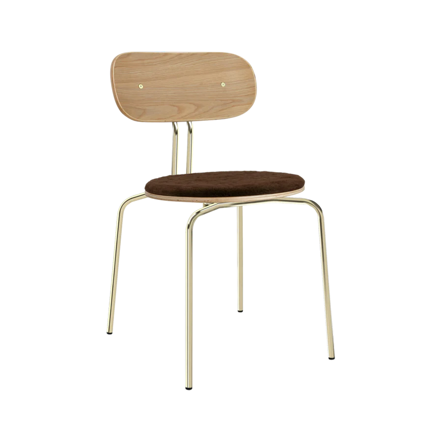 The Conversation Piece fabric armchair with natural frame