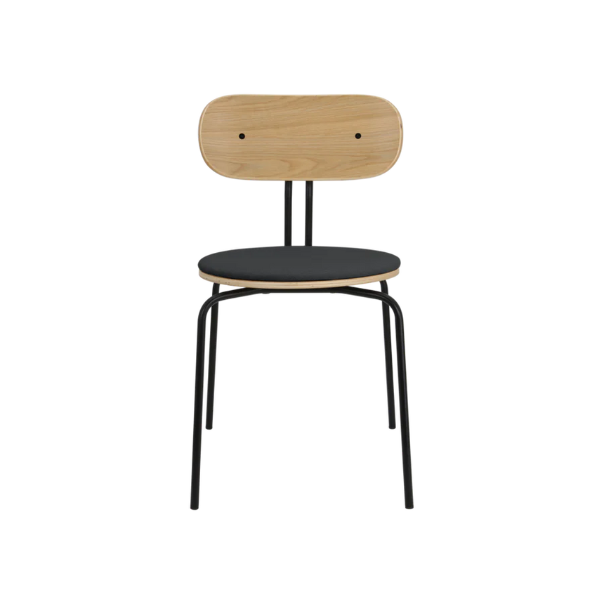 Curious fa szék szövet párnával fekete lábbal