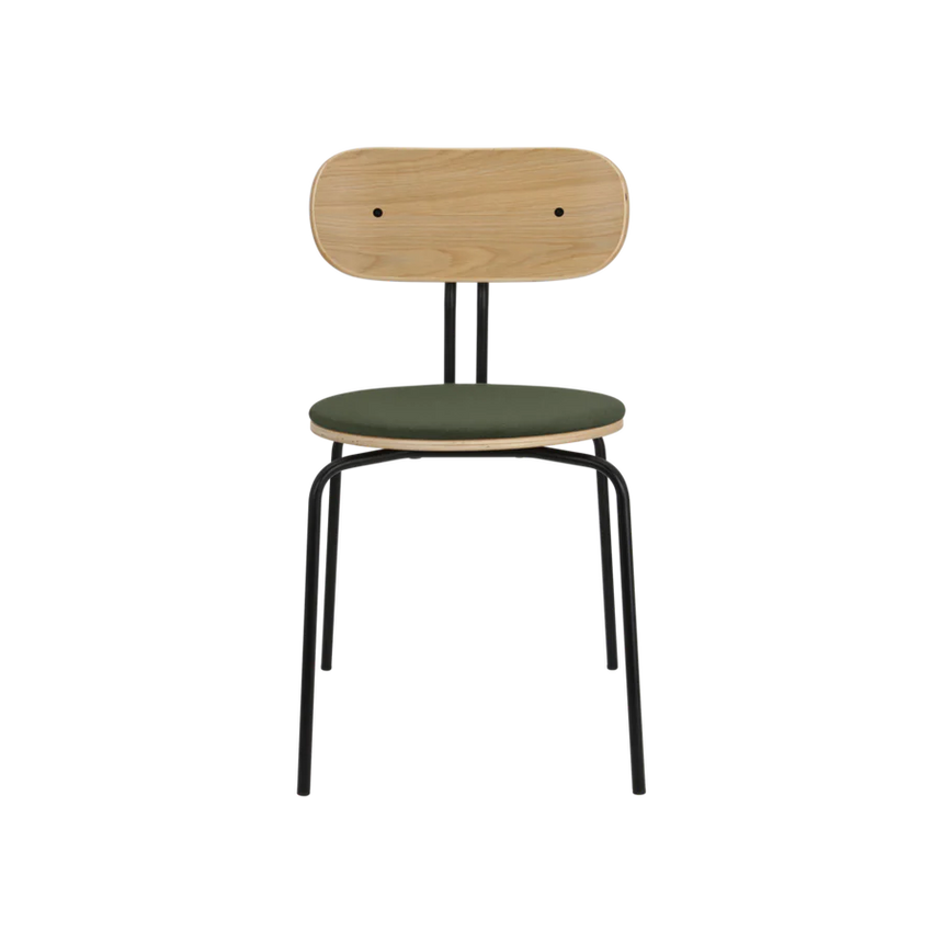 Curious fa szék szövet párnával fekete lábbal