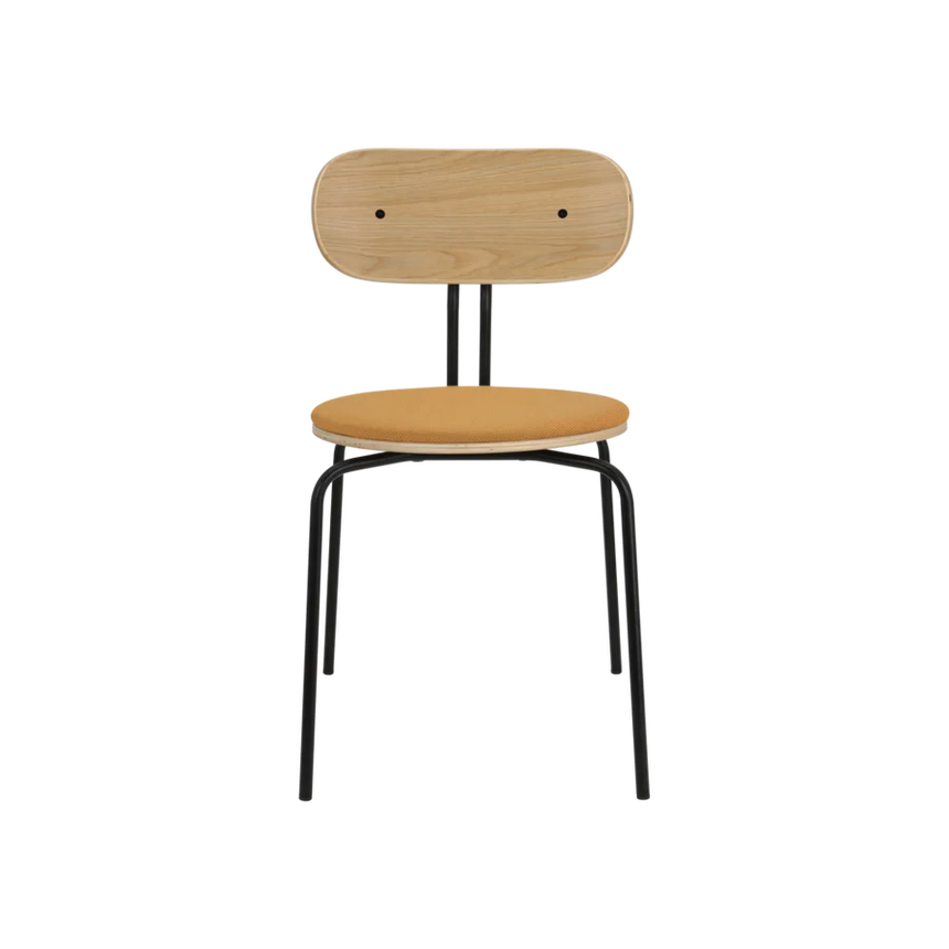 Curious fa szék szövet párnával fekete lábbal