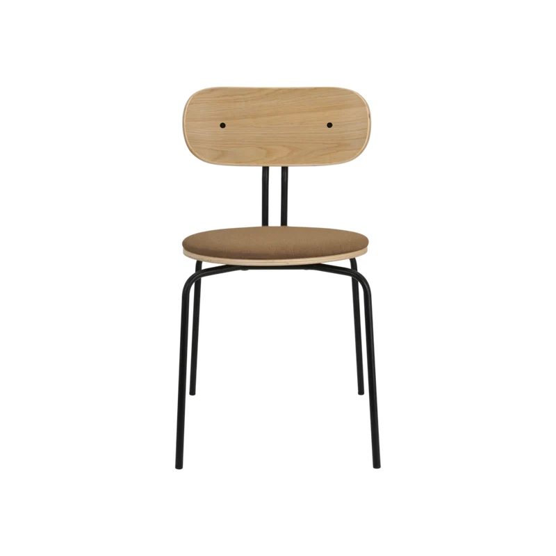 Curious fa szék szövet párnával fekete lábbal