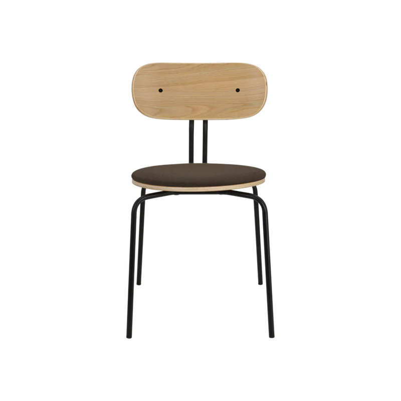 Curious fa szék szövet párnával fekete lábbal