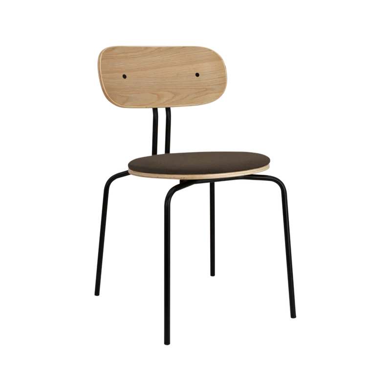 Curious fa szék szövet párnával fekete lábbal