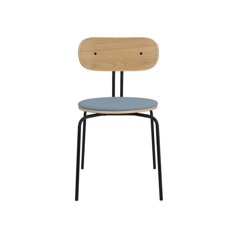 Curious fa szék szövet párnával fekete lábbal