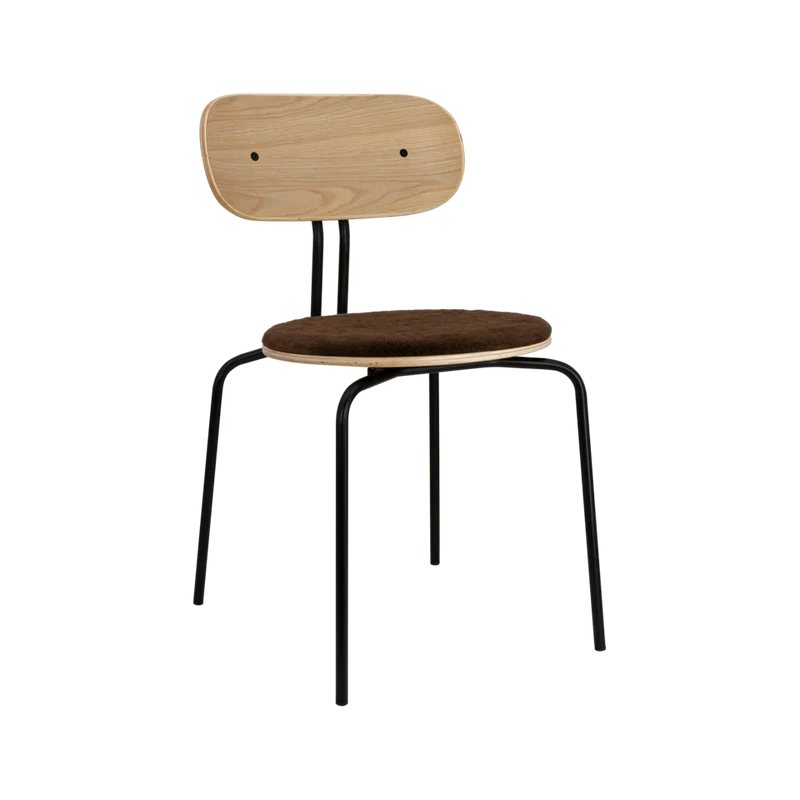 Curious fa szék plüss párnával fekete lábbal